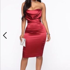 Midi satin dress